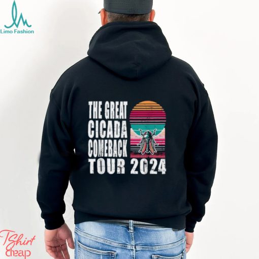 Great Cicada Comeback Tour 2024   Insect Invasion Retro T Shirt