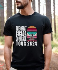 Great Cicada Comeback Tour 2024 Insect Invasion Retro T Shirt