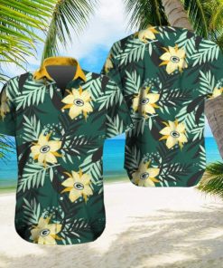 Green Bay Packers Hawaiian Tracksuit Floral Outfits Button Shirt Beach Shorts