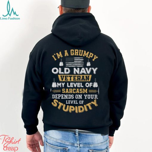 Grumpy Old Veteran Patriotic Funny Military Veteran USA T Shirt