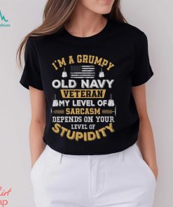 Grumpy Old Veteran Patriotic Funny Military Veteran USA T Shirt