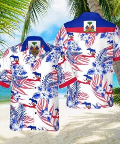 Haiti Proud Hawaiian Shirt Mens Summer Button Down Shirts Presents For Boyfriend