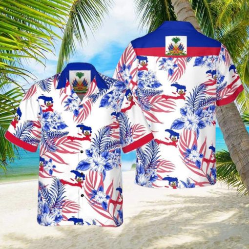 Haiti Proud Hawaiian Shirt Mens Summer Button Down Shirts Presents For Boyfriend