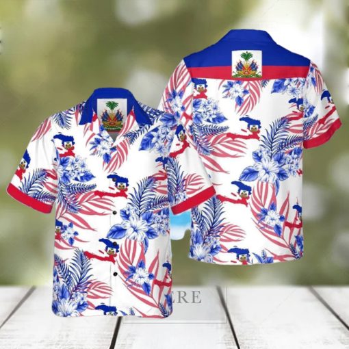 Haiti Proud Hawaiian Shirt Mens Summer Button Down Shirts Presents For Boyfriend