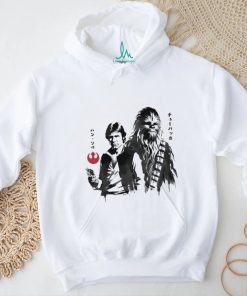 Han Solo and Chewbacca in Japanese sumi e style shirt