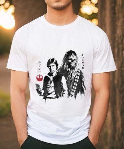 Han Solo and Chewbacca in Japanese sumi e style shirt