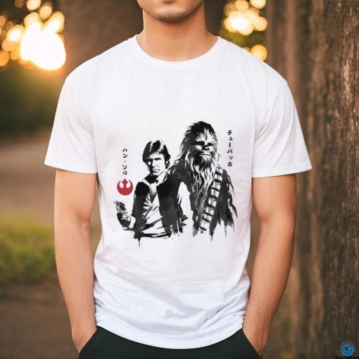 Han Solo and Chewbacca in Japanese sumi e style shirt