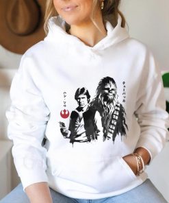 Han Solo and Chewbacca in Japanese sumi e style shirt