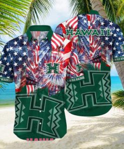 Hawaii Rainbow Warriors 4th Of July American Proud Patriots Hawaiian Shirts