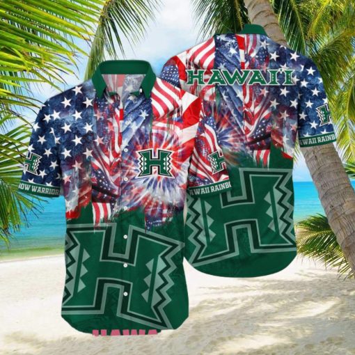 Hawaii Rainbow Warriors 4th Of July American Proud Patriots Hawaiian Shirts