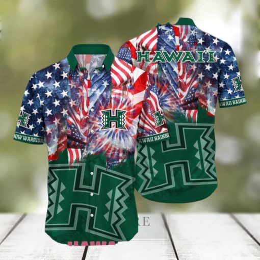 Hawaii Rainbow Warriors 4th Of July American Proud Patriots Hawaiian Shirts