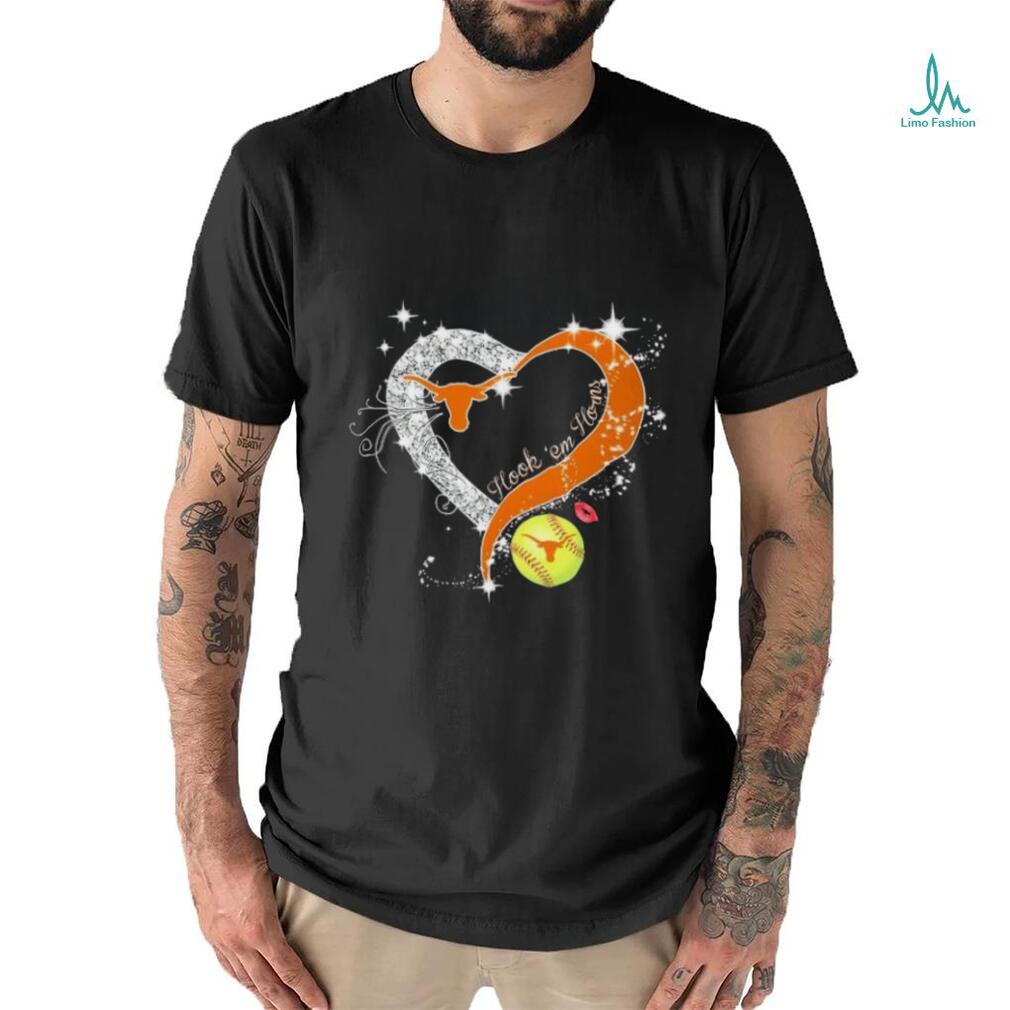Heart Diamonds Texas Longhorns Softball Hook ’em Horns Shirt Heart Diamonds Texas Longhorns Softball Hook ’em Horns Shirt