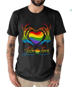 Heart Love Is Love Lgbt Skeleton Rainbow Gay Lesbian Pride T shirt