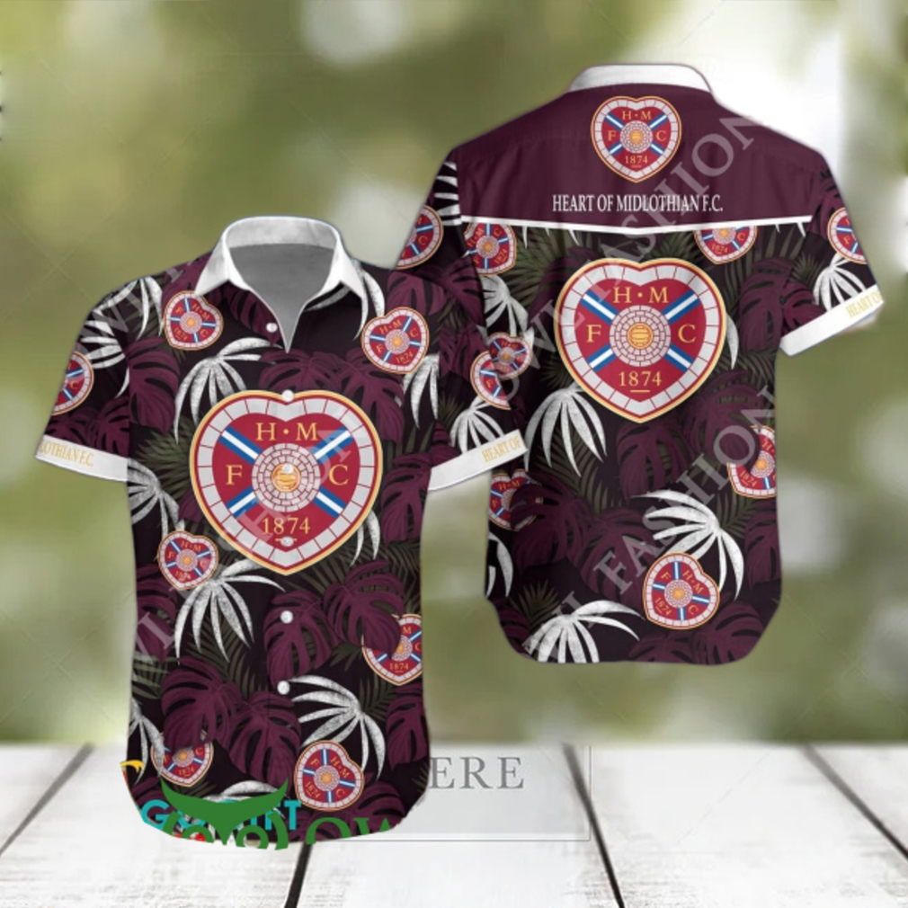 Heart of Midlothian F.C. SPFL Team Limited Hawaiian Shirt Heart of Midlothian F.C. SPFL Team Limited Hawaiian Shirt