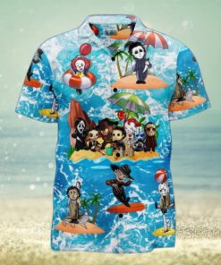 Horror Movie Icons Enjoying Summer Hawaiian Shirt