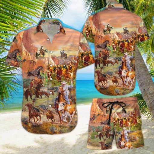 Horse Print Shirt   Cowboy Love Life Hawaiian Shirt