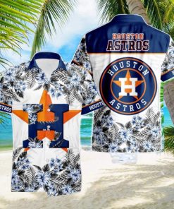 Houston Astros Hibiscus Plumeria Flower 3D Printed Hawaiian Shirt