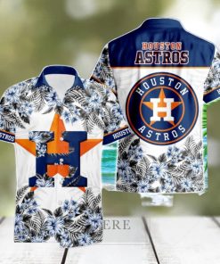 Houston Astros Hibiscus Plumeria Flower 3D Printed Hawaiian Shirt