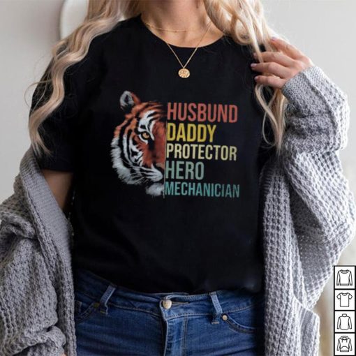 Husband Daddy Protector Hero Mechanician Father’s Day Father T Shirt