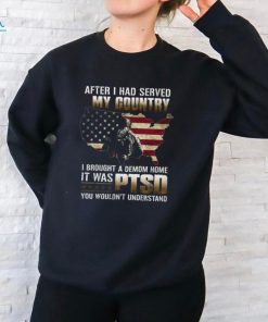 I Brought A Demon Home It Was PTSD   Perfect Gift For U.S Dad, Grandpa, Patriot, Veteran on Veterans Day, PTSD Awareness Month Classic T Shirt