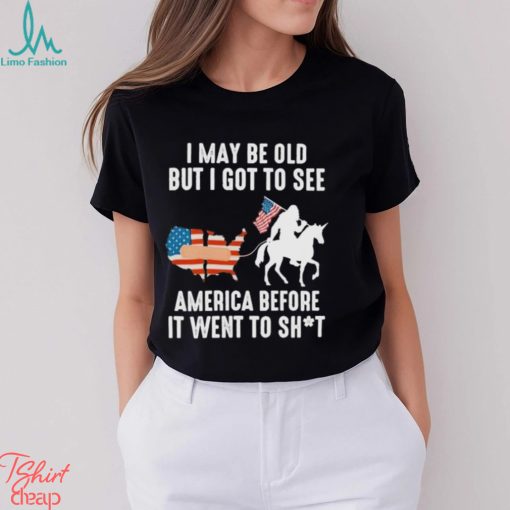 I May Be Old But I Got To See America Bigfoot Patriotic Shirt