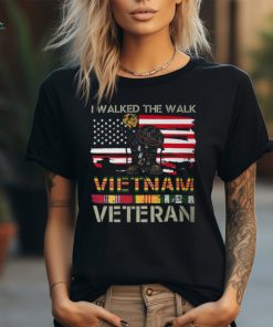 I Walked The Walk Vietnam Veterans American Flag 237 Unisex T Shirt