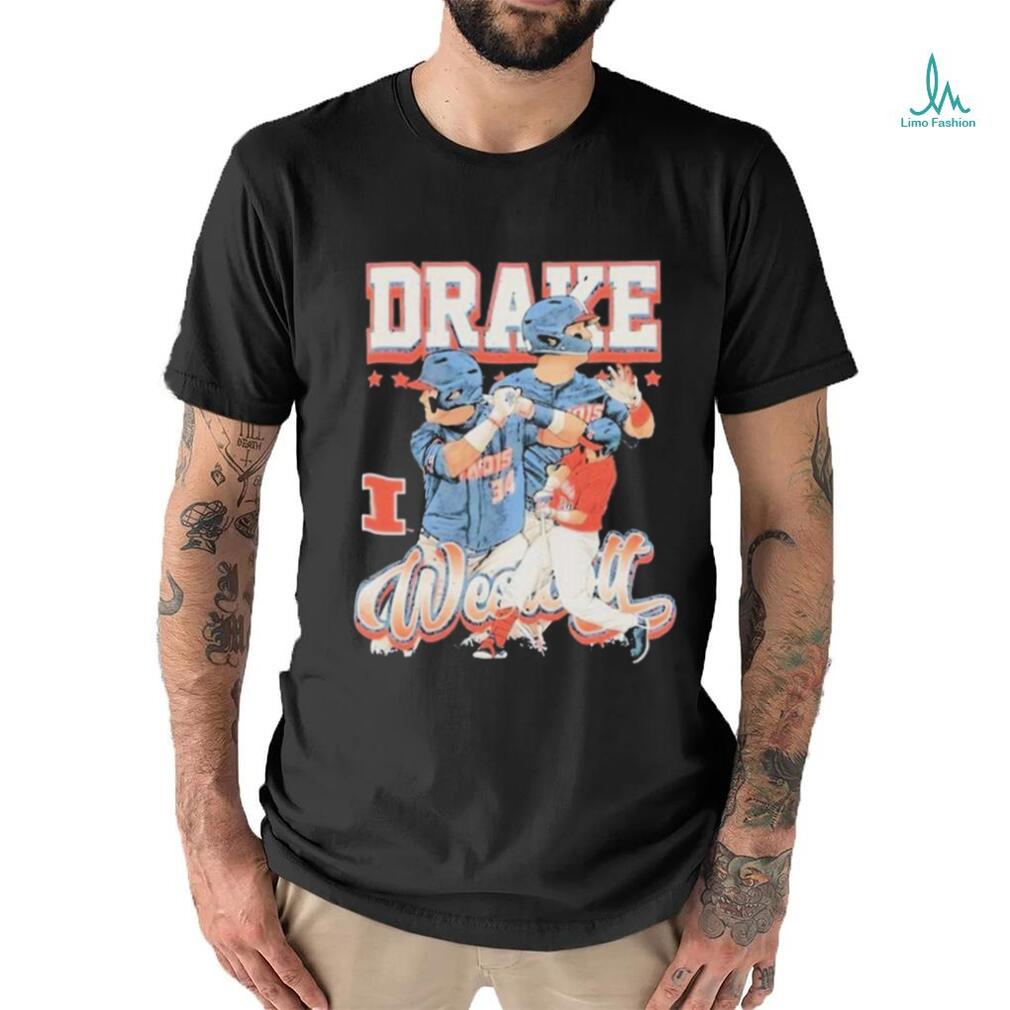 Illinois fighting illinI drake westcott 34 cartoon shirt Illinois fighting illinI drake westcott 34 cartoon shirt