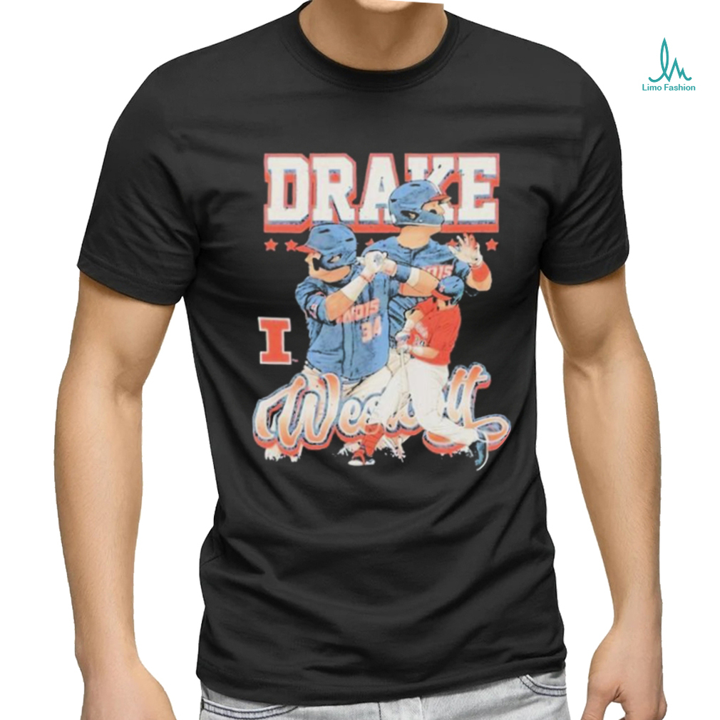 Illinois fighting illinI drake westcott 34 cartoon shirt Illinois fighting illinI drake westcott 34 cartoon shirt