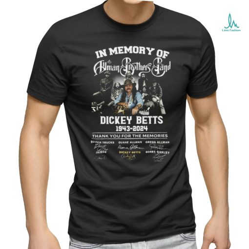 In Memory Of The Truman Brothers Band Dickey Betts Signature T Shirt