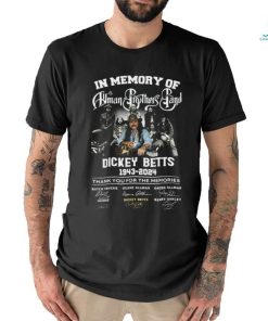 In Memory Of The Truman Brothers Band Dickey Betts Signature T Shirt