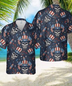 Independence Day 4th Of July Skull Hawaiian Shirt