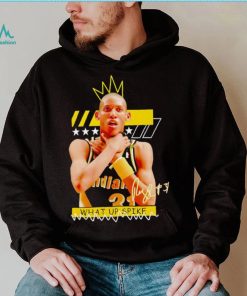 Indiana Pacers Tyrese Haliburton Reggie Miller Choke what up spike king shirt, hoodie, sweater, long sleeve and tank top Indiana Pacers Tyrese Haliburton Reggie Miller Choke what up spike king shirt