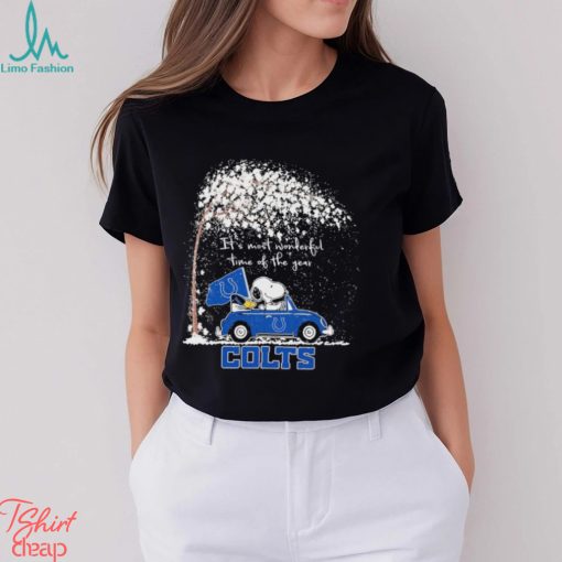 Indianapolis Colts Snoopy It’s Most Wonderful Time Of The Year T Shirt