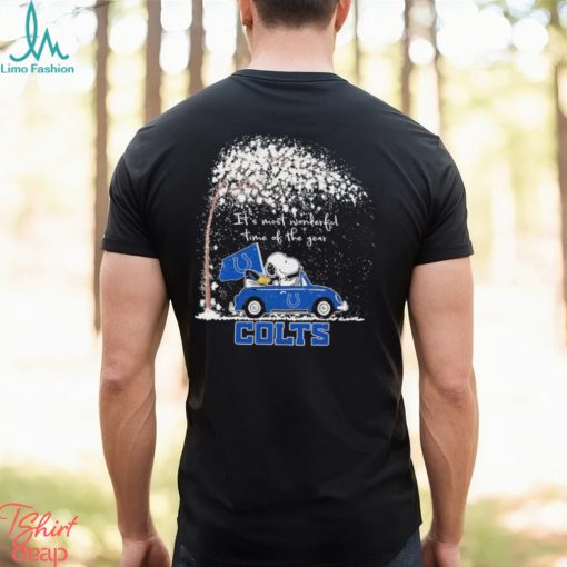 Indianapolis Colts Snoopy It’s Most Wonderful Time Of The Year T Shirt