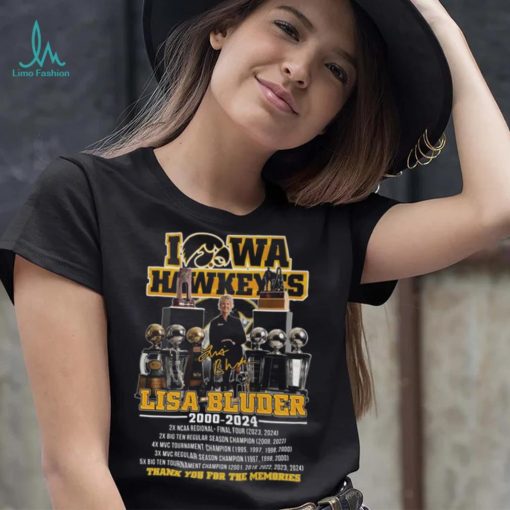 Iowa Hawkeyes Lisa Bluder 2000 2024 Thank You For The Memories T Shirt