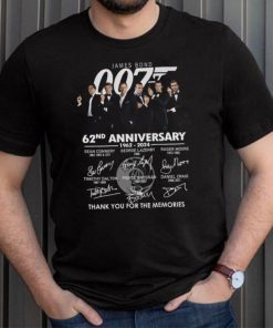 James Bond 007 62nd Anniversary 1962 2024 Thank You For The Memoroies T Shirt