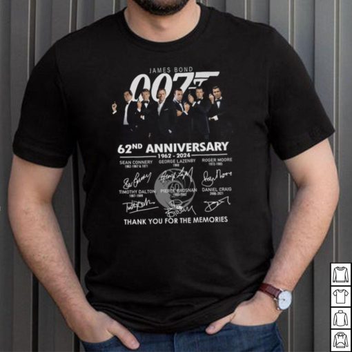 James Bond 007 62nd Anniversary 1962 2024 Thank You For The Memoroies T Shirt