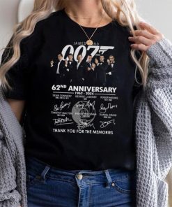 James Bond 007 62nd Anniversary 1962 2024 Thank You For The Memoroies T Shirt