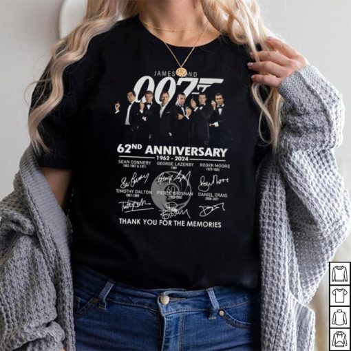 James Bond 007 62nd Anniversary 1962 2024 Thank You For The Memoroies T Shirt