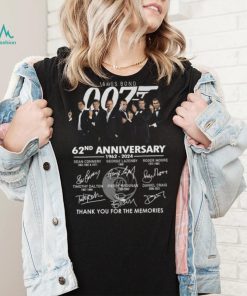 James Bond 007 62nd Anniversary 1962 2024 Thank You For The Memoroies T Shirt