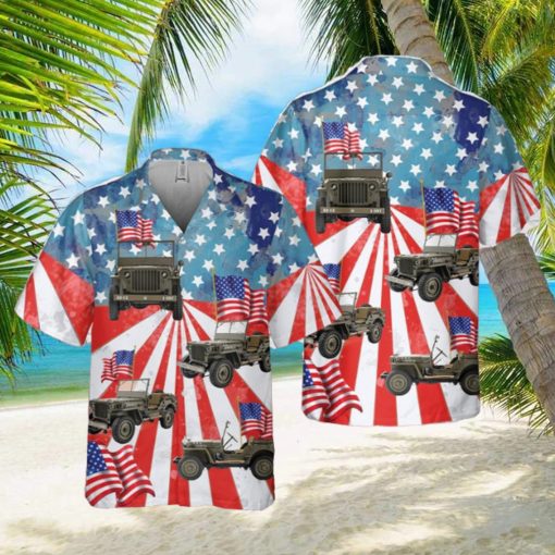 Jeep Willys 1941 MB, 4th Of July Hawaiian Shirt