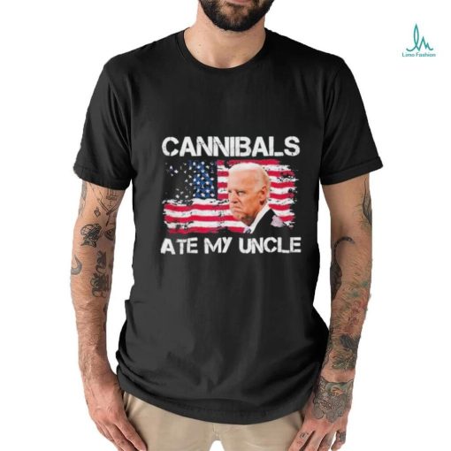 Joe Biden Cannibals Ate My Uncle Us Flag Biden Vintage T Shirt