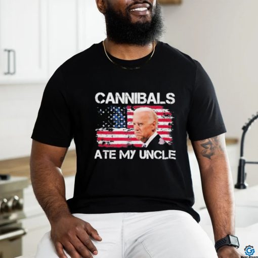 Joe Biden Cannibals Ate My Uncle Us Flag Biden Vintage T Shirt