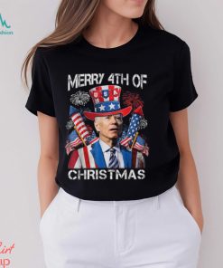 Joe Biden Merry 4Th Of Christmas 4Th Of July Firework Shirt