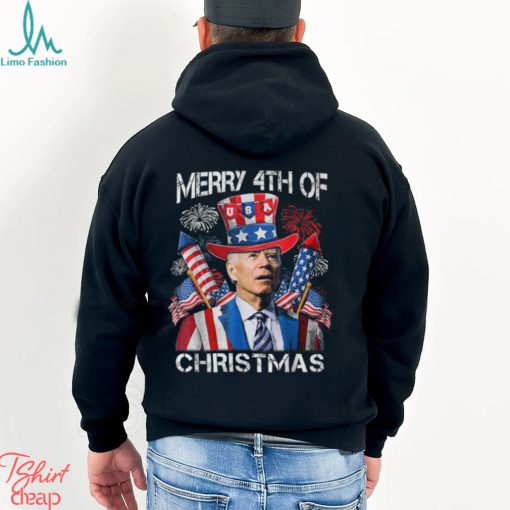 Joe Biden Merry 4Th Of Christmas 4Th Of July Firework Shirt