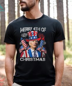 Joe Biden Merry 4Th Of Christmas 4Th Of July Firework Shirt