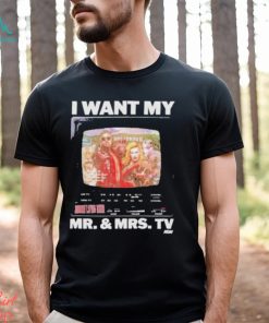 Johnny TV and taya valkyrie I want my mr. and mrs. TV shirt