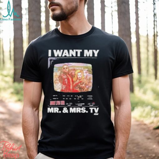 Johnny TV and taya valkyrie I want my mr. and mrs. TV shirt