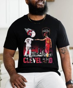 Jose Ramirez And Donovan Mitchell Cleveland Skyline Sports Teams Signatures Shirt