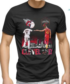 Jose Ramirez And Donovan Mitchell Cleveland Skyline Sports Teams Signatures Shirt